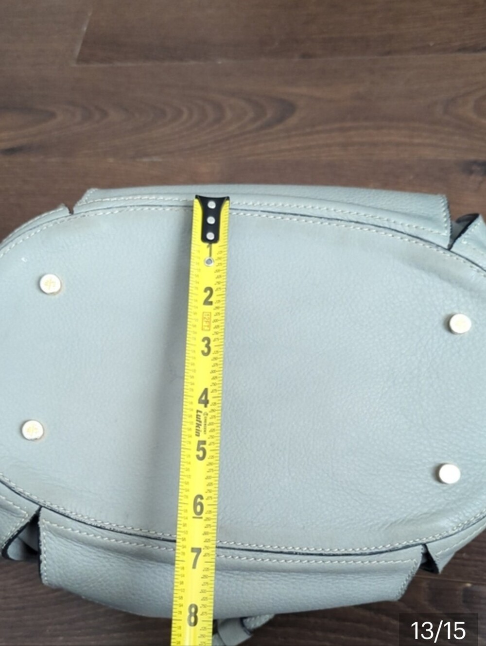 Loro Piana Gray Leather Drawstring Bucket Bag - Picture 13 of 15